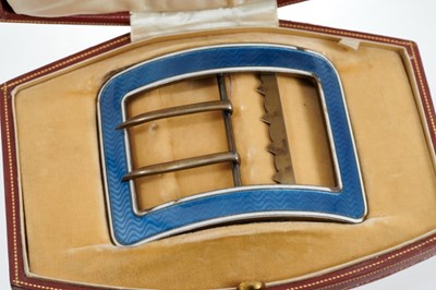 Lot 430 - Cartier enamelled buckle