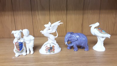 Lot 170 - Selection of Crested China models including figures and animals, various manufacturers to include Arcadian, Rowena and Willow Art