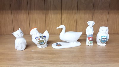 Lot 170 - Selection of Crested China models including figures and animals, various manufacturers to include Arcadian, Rowena and Willow Art