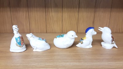 Lot 170 - Selection of Crested China models including figures and animals, various manufacturers to include Arcadian, Rowena and Willow Art