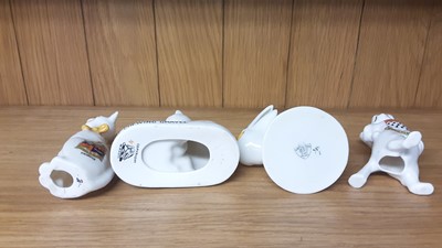 Lot 171 - Selection of Crested China models including Ducks, Cats, Dogs etc, various manufacturers to include W.H Goss, Arcadian and Willow Art