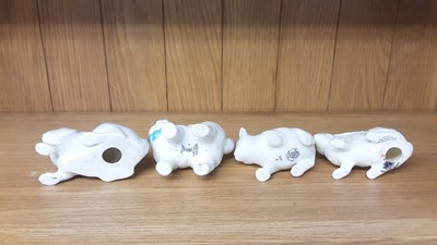 Lot 171 - Selection of Crested China models including Ducks, Cats, Dogs etc, various manufacturers to include W.H Goss, Arcadian and Willow Art