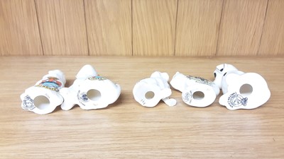 Lot 171 - Selection of Crested China models including Ducks, Cats, Dogs etc, various manufacturers to include W.H Goss, Arcadian and Willow Art