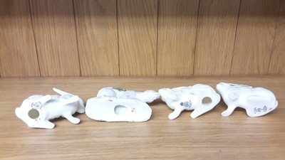 Lot 171 - Selection of Crested China models including Ducks, Cats, Dogs etc, various manufacturers to include W.H Goss, Arcadian and Willow Art