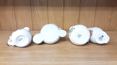 Lot 171 - Selection of Crested China models including Ducks, Cats, Dogs etc, various manufacturers to include W.H Goss, Arcadian and Willow Art