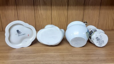 Lot 171 - Selection of Crested China models including Ducks, Cats, Dogs etc, various manufacturers to include W.H Goss, Arcadian and Willow Art