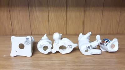 Lot 171 - Selection of Crested China models including Ducks, Cats, Dogs etc, various manufacturers to include W.H Goss, Arcadian and Willow Art