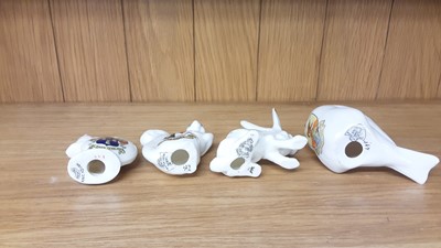 Lot 171 - Selection of Crested China models including Ducks, Cats, Dogs etc, various manufacturers to include W.H Goss, Arcadian and Willow Art