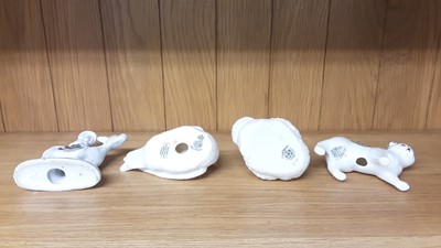 Lot 171 - Selection of Crested China models including Ducks, Cats, Dogs etc, various manufacturers to include W.H Goss, Arcadian and Willow Art