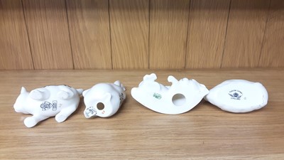 Lot 171 - Selection of Crested China models including Ducks, Cats, Dogs etc, various manufacturers to include W.H Goss, Arcadian and Willow Art