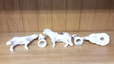 Lot 172 - Selection of Crested China models including Horses, Cats, Camel etc, various manufacturers to include Tuscan, Carlton and Arcadian