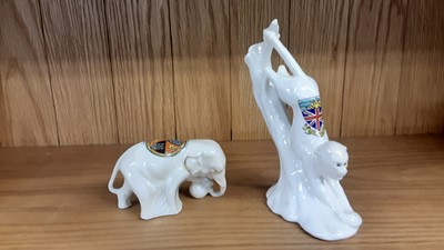 Lot 172 - Selection of Crested China models including Horses, Cats, Camel etc, various manufacturers to include Tuscan, Carlton and Arcadian
