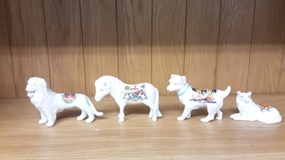 Lot 172 - Selection of Crested China models including Horses, Cats, Camel etc, various manufacturers to include Tuscan, Carlton and Arcadian
