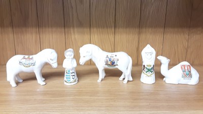 Lot 172 - Selection of Crested China models including Horses, Cats, Camel etc, various manufacturers to include Tuscan, Carlton and Arcadian