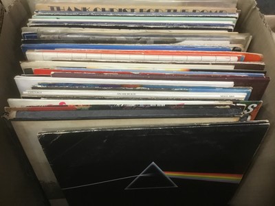 Lot 204 - Two boxes of LP records (approx 100)  including Beatles, Pink Floyd, Free and others