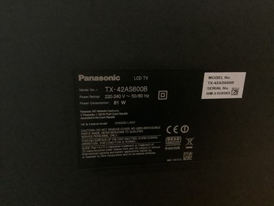 Lot 2 - 42” Panasonic TV