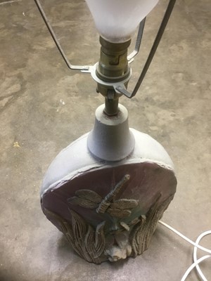 Lot 209 - Bernard Rooke pottery table lamp