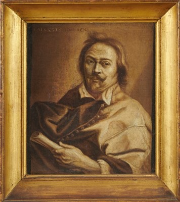 Lot 1168 - Manner of Jacob Jordaens (1593-1678), oil on canvas laid on board, self 
portrait, inscribed verso, 22cm x 19cm, in gilt frame