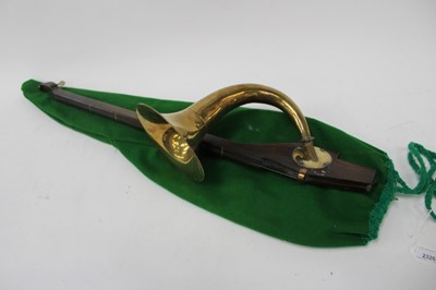 Lot 2326 - Mahogany and Brass Phono fiddle by A. T. Howson, London