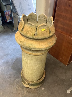 Lot 1029 - Victorian terracotta chimney pot, 83cm high