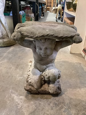 Lot 1038 - Concrete garden fawn, 46cm high