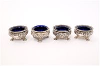 Lot 579 - Set of four good quality George IV Silverer...