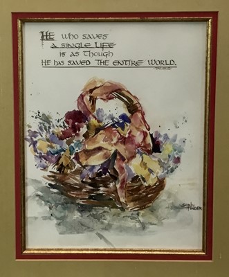 Lot 396 - Robert Maxwell interest watercolour, Provenance: Sotheby's 14th January 1993 Contents Headington Hill Hall