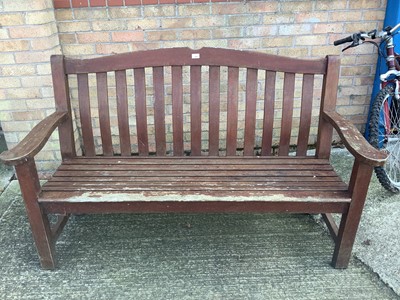 Lot 1098 - Large Wooden garden bench