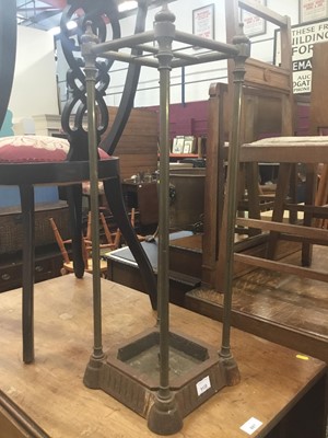 Lot 1133 - Victorian brass and iron stick/ umbrella stand