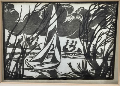 Lot 143 - Manner of Paul Nash woodblock print