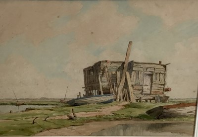Lot 69 - Martin Hardie (1875-1952) watercolour - Slaughden Suffolk