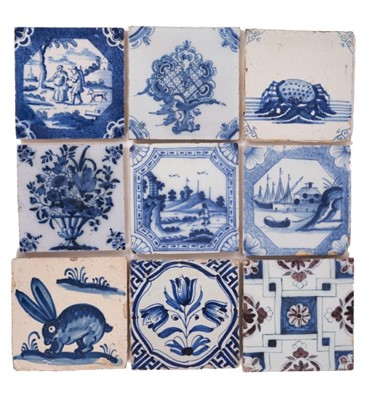 Lot 79 - Nine delft tiles