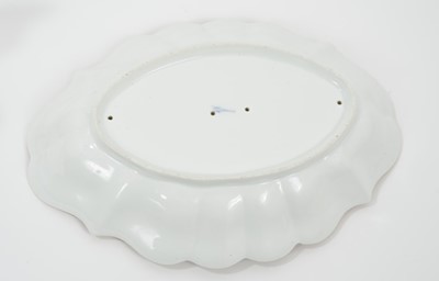 Lot 60 - 19th century Meissen porcelain double-handled sauce boat and stand