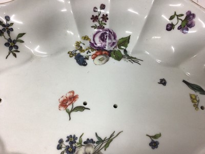 Lot 60 - 19th century Meissen porcelain double-handled sauce boat and stand