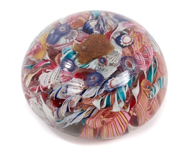 Lot 61 - 19th century glass paperweight with scrambled canes