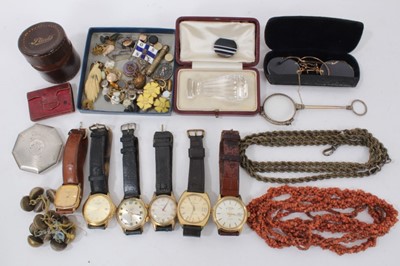 Lot 201 - Box of 19th century and later bijouterie and jewellery