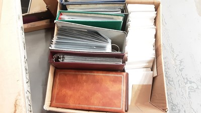 Lot 1552 - Stamps - Box with a collection of GB first day covers and PHQ cards - 10 albums plus many loose