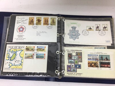 Lot 1486 - Stamps - G.B. and Channel Islands first day covers loose and in a blue binder - wide range from the 1960s onwards