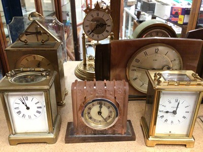 Lot 356 - Group of Art Deco and later mantel clocks and time pieces