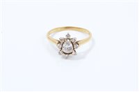 Lot 676 - Diamond cluster ring, the pear-shape cluster...