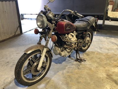 Lot 2072 - 1981 Honda CX500 500cc motorcycle, finished in red, in barn find condition, for restoration.  
N.B. keys present, no V5 or documents present.
