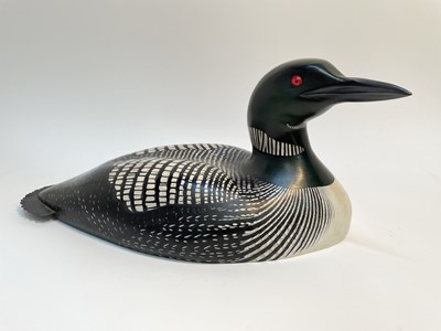Lot 1296 - Carved and painted loon by John and Edward Keeble, Brantham, 1999