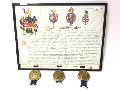Lot 108 - George VI Grant of arms