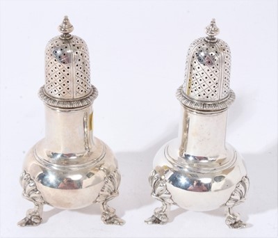 Lot 205 - Pair of Georgian style castors, by Aspreys, London 1963