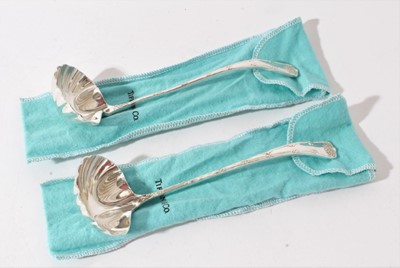 Lot 229 - Pair of American Sterling silver sauce ladles by Tiffany & Co
