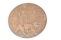 Lot 514 - First World War memorial (death) plaque, named...