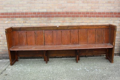 Lot 1417 - Victorian pitch pine pew