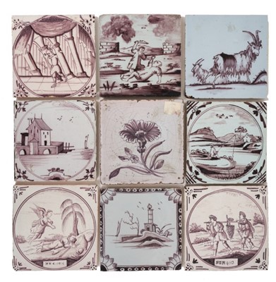 Lot 80 - Nine delft tiles