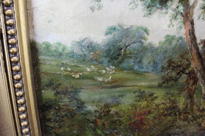 Lot 1174 - Robert Burrows (1810-1883) oil on canvas - extensive river landscape with figure in a punt, signed, 61cm x 91cm, in gilt frame