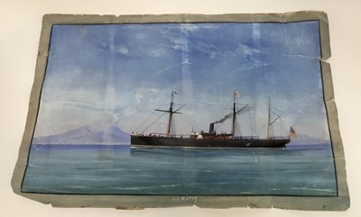 Lot 237 - Neoplitan School, 19th century, gouache - S.S. Milton